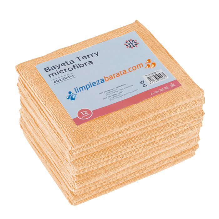 Pack Pack 12 Bayetas Terry microfibra verde